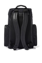 حقيبة ظهر جلد سافيانو بشعار الماركة